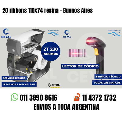 20 ribbons 110x74 resina - Buenos Aires