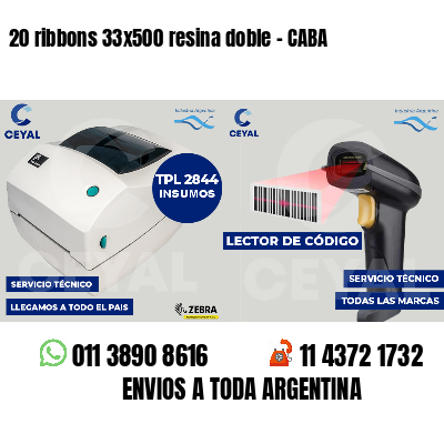 20 ribbons 33x500 resina doble - CABA