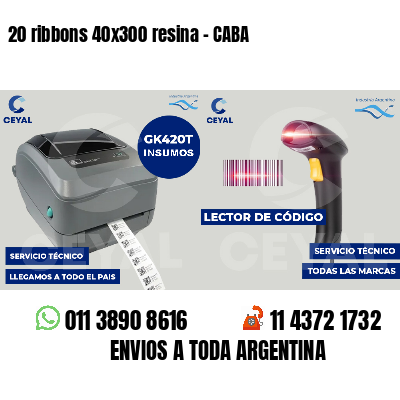 20 ribbons 40x300 resina - CABA