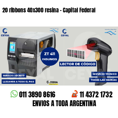 20 ribbons 40x300 resina - Capital Federal