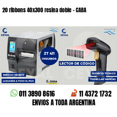 20 ribbons 40x300 resina doble - CABA
