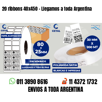 20 ribbons 40x450 - Llegamos a toda Argentina