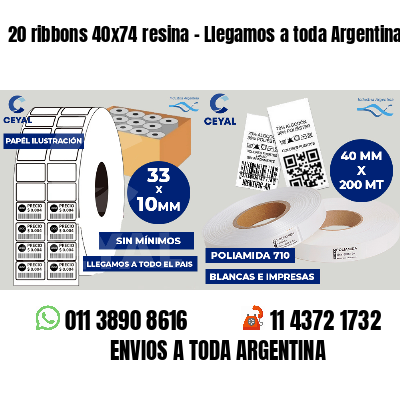 20 ribbons 40x74 resina - Llegamos a toda Argentina