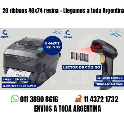 20 ribbons 40x74 resina - Llegamos a toda Argentina