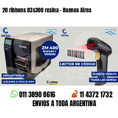 20 ribbons 83x300 resina - Buenos Aires