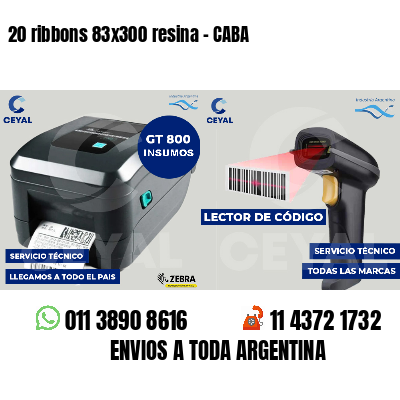 20 ribbons 83x300 resina - CABA