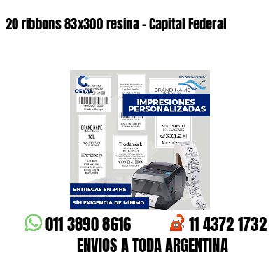 20 ribbons 83x300 resina - Capital Federal