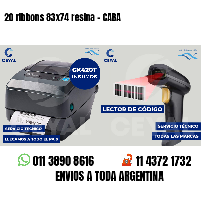 20 ribbons 83x74 resina - CABA