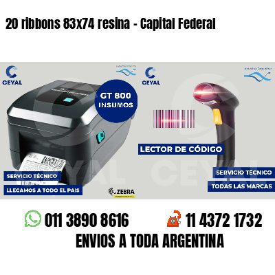 20 ribbons 83x74 resina - Capital Federal