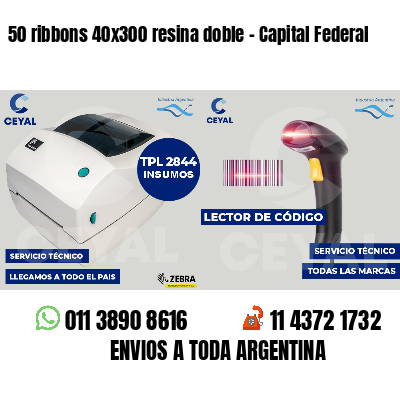 50 ribbons 40x300 resina doble - Capital Federal