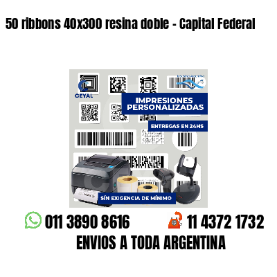 50 ribbons 40x300 resina doble - Capital Federal