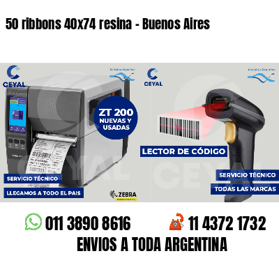 50 ribbons 40x74 resina - Buenos Aires