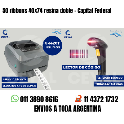 50 ribbons 40x74 resina doble - Capital Federal