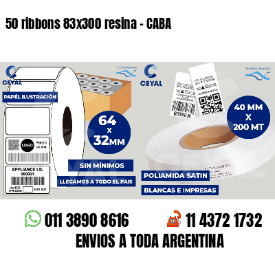 50 ribbons 83x300 resina - CABA