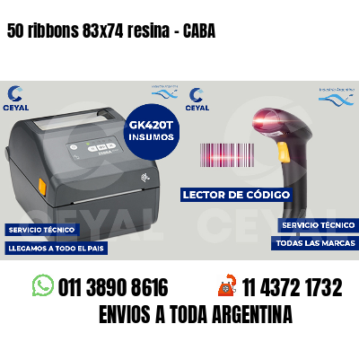 50 ribbons 83x74 resina - CABA