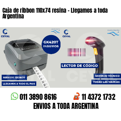 Caja de ribbon 110x74 resina - Llegamos a toda Argentina