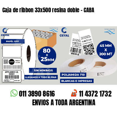 Caja de ribbon 33x500 resina doble - CABA
