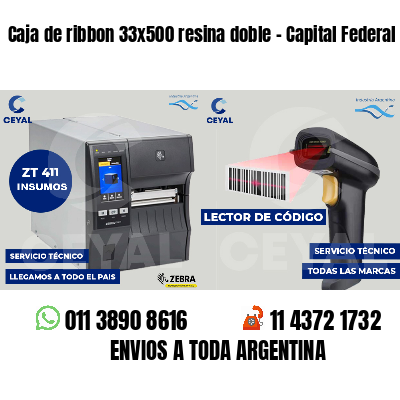 Caja de ribbon 33x500 resina doble - Capital Federal