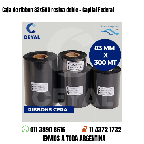 Caja de ribbon 33×500 resina doble – Capital Federal