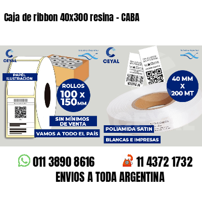 Caja de ribbon 40x300 resina - CABA