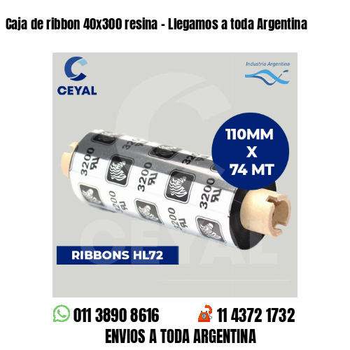 Caja de ribbon 40×300 resina – Llegamos a toda Argentina