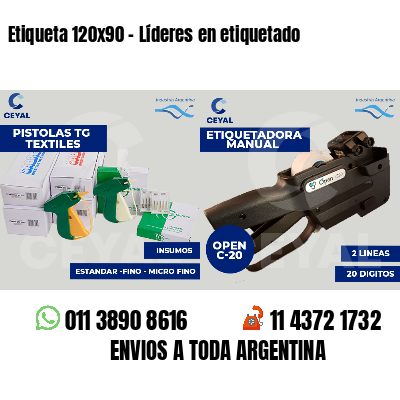 Etiqueta 120x90 - Líderes en etiquetado