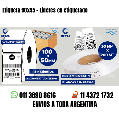 Etiqueta 90x45 - Líderes en etiquetado