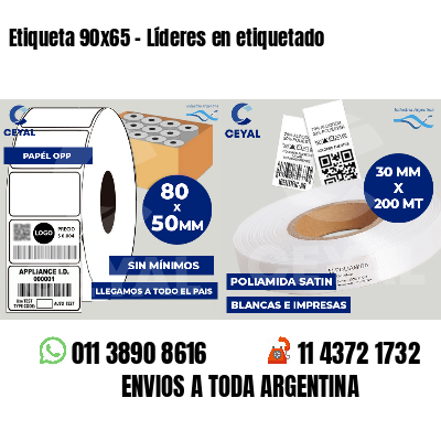 Etiqueta 90x65 - Líderes en etiquetado