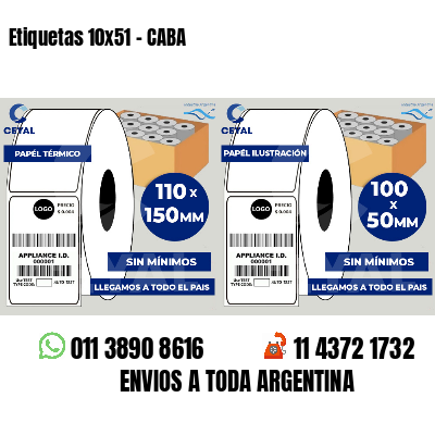 Etiquetas 10x51 - CABA