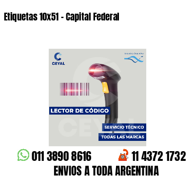 Etiquetas 10x51 - Capital Federal