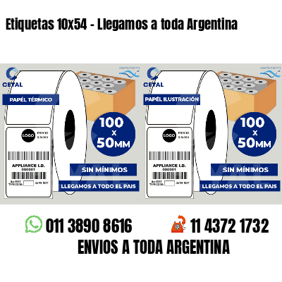 Etiquetas 10x54 - Llegamos a toda Argentina
