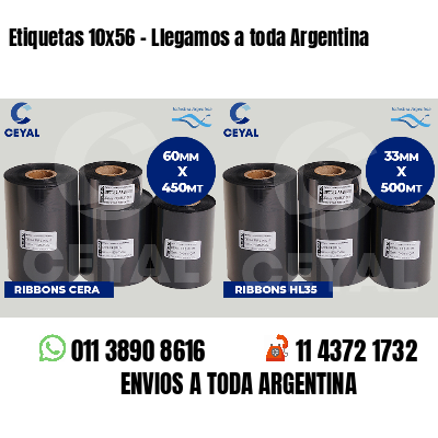Etiquetas 10x56 - Llegamos a toda Argentina