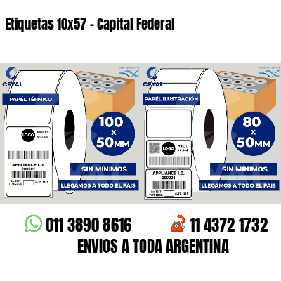 Etiquetas 10x57 - Capital Federal