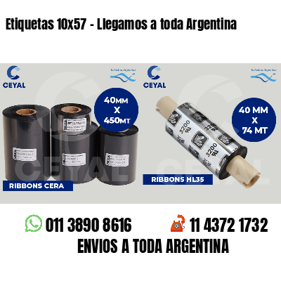 Etiquetas 10x57 - Llegamos a toda Argentina