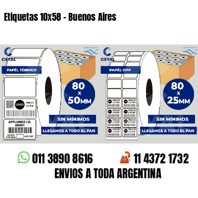 Etiquetas 10x58 - Buenos Aires