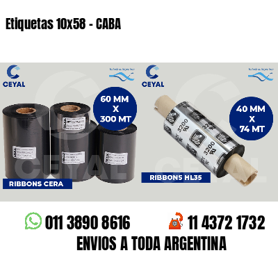 Etiquetas 10x58 - CABA