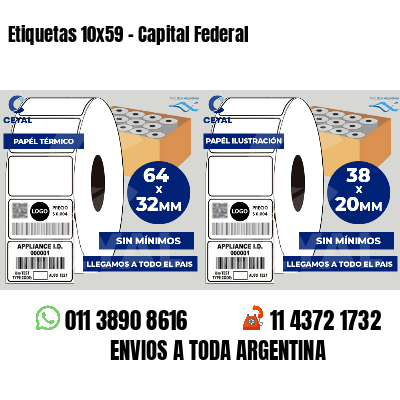 Etiquetas 10x59 - Capital Federal