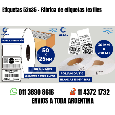 Etiquetas 52x35 - Fábrica de etiquetas textiles