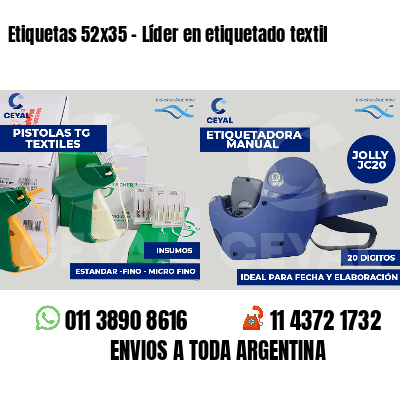 Etiquetas 52x35 - Líder en etiquetado textil