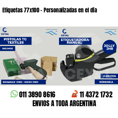Etiquetas 77x100 - Personalizadas en el día