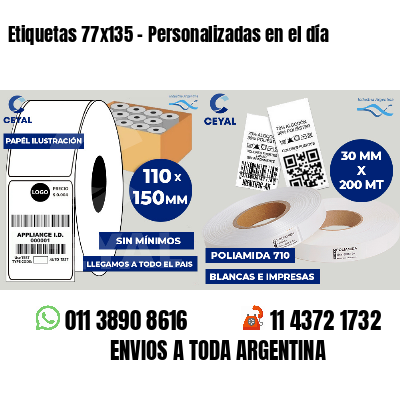 Etiquetas 77x135 - Personalizadas en el día