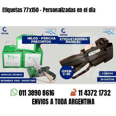 Etiquetas 77x150 - Personalizadas en el día
