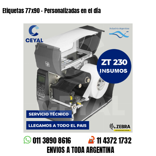 Etiquetas 77×90 – Personalizadas en el día