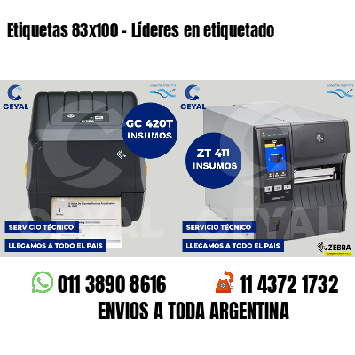 Etiquetas 83x100 - Líderes en etiquetado