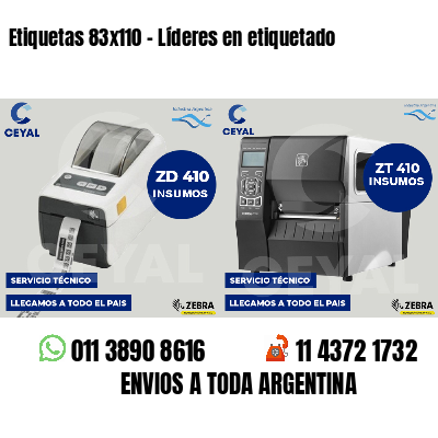 Etiquetas 83x110 - Líderes en etiquetado