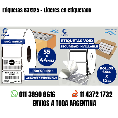 Etiquetas 83x125 - Líderes en etiquetado