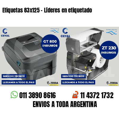 Etiquetas 83x125 - Líderes en etiquetado