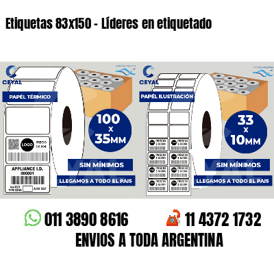 Etiquetas 83x150 - Líderes en etiquetado