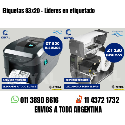 Etiquetas 83x20 - Líderes en etiquetado