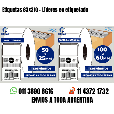 Etiquetas 83x210 - Líderes en etiquetado